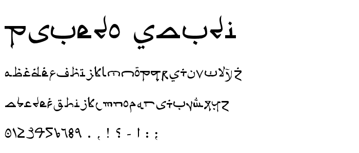 Psuedo Saudi font